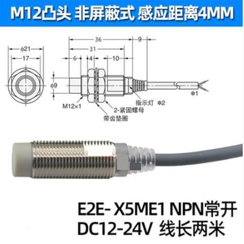Evite fallos de maquinaria con interruptores de proximidad M12 E2E-X2E1 inductivos de 50r 7