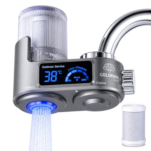 GOLDMAN SERVICE Filtre purificateur d'eau pour robinet avec écran...