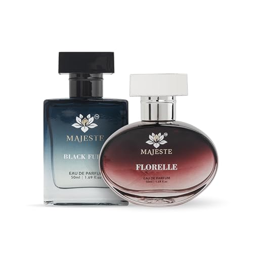 Image of Black Fury & Florelle by APS Majeste Perfume 50ml Pack of 2 | Long Lasting Perfume For Men and Women | | Fresh | Gift Set | Gift for Brother & Sister | Friendship Day Gift | Corporate Gifts | Gift for Love One |Luxury Gifting | Premuium Gifting | Luxury Scent