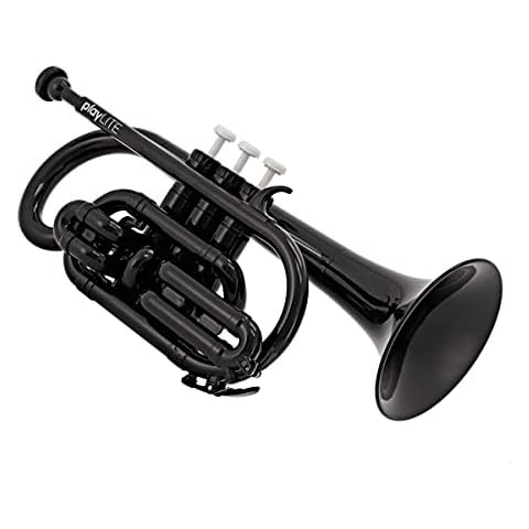 playLITE Hybrid Cornet With Case Black Fast Action Aluminium Valves Cover