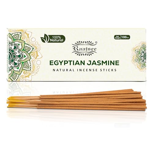 Raajsee RJ-01 Jasmine Flower Natural Incense Sticks 100 Gm Pack-100% Pure Organic Natural Hand Rolled Free From Chemicals-Perfect cover