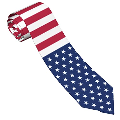 Herren Krawatten Skinny Krawatten Lustige Neuheit Vintage Lange Mode Krawatten für Männer Weihnachten Formelle Hochzeit Geschenke, Herren-Krawatte mit amerikanischer Flagge, Einheitsgröße Cover