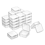 Pure Future 32-Pack Bead Organizer | Clear Plastic Storage Containers Boxes with Hinged Lids | Stackable & Portable for Jewelry Making, Bracelet DIY, Crafts, Nail Art & Diamond Storage