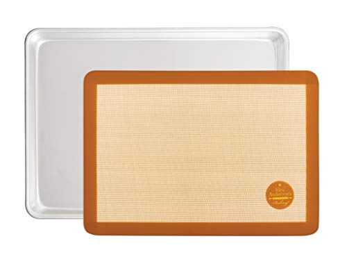Mrs. Anderson’s Baking Non-Stick Silicone Half-Size Baking Mat and Cookie Pan Baking Sheet