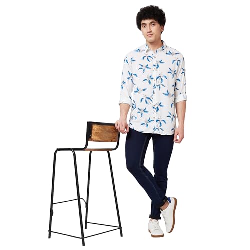 Image of Spykar Men's Printed Regular Fit Shirts