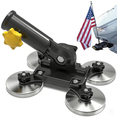 Magnetic Flag Pole Holder for 5th Wheel RV, Upgraded 200kg Pull Force,