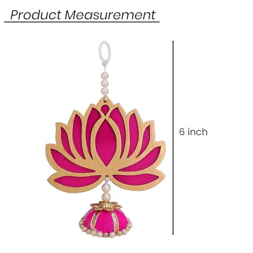 Image of Akaar Decor Artificial Marigold Door Hanging Toran | Diwali Decoration Items for Home Decor| Festive Decor| Office Decor| -(L:Approx. 2.5ft) (AK Lotus LATKAN 4)