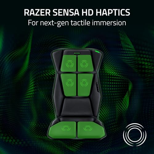 Image of Razer Freyja HD Haptic Gaming Chair Cushion: Multi-Directional Haptics - Haptic EQ Customization Via Synapse - HyperSpeed Wireless & Bluetooth - Adjustable Strap for Universal Fit