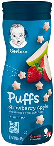 Gerber Graduates Puffs Strawberry Apple , 1.48 oz