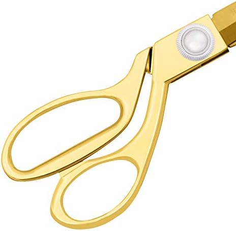Handi Stitch Gold Tailor Dressmaking Scissors & Yarn Thread Snippers - Heavy Duty 25.4cm/10 Inch Stainless Steel Sharp Shears - Cutting Fabric, Clothes, Leather, Denim, Altering, Sewing & Tailoring