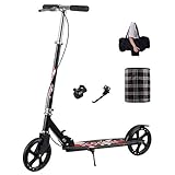 ✅ Viaje suave y rápido: el scooter de 2 ruedas con material de PU sólido, ruedas grandes de 200 mm, reduce la vibración, es más cómodo y más suave. Perfecto para pavimentos urbanos / urbanos / suburbanos