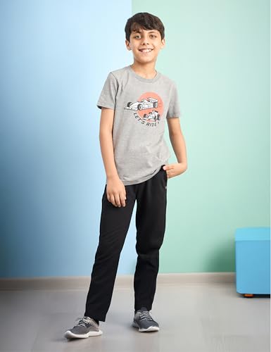 Image of Amazon Brand - Symbol Boys 100% Cotton Graphic Printed Half Sleeves T-Shirt | Age 6-14 Years