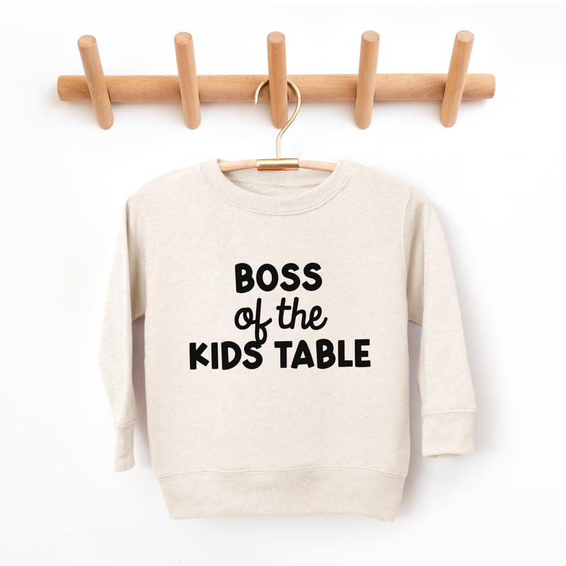 Bump and Beyond Designs Boss of The Kids Table Funny Thanksgiving Sweatshirt for Toddlers4