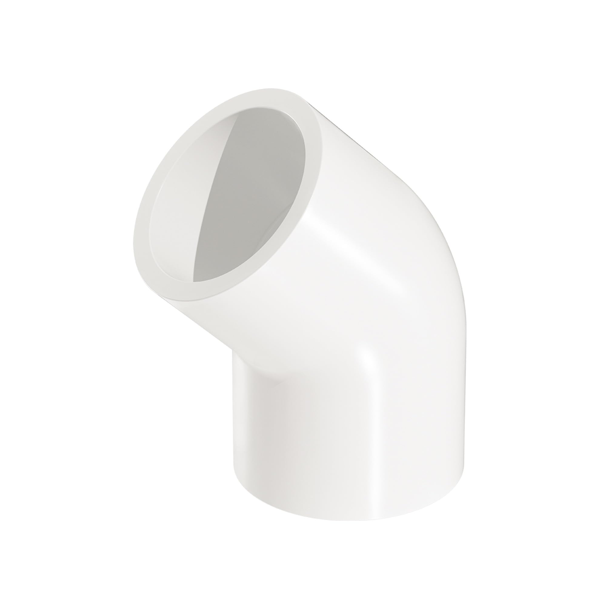 1/2" 20 Pcs 45° Elbow Pipe Fittings (Socket x Socket), Heavy Duty 2 Way Right Angle Pipe Fitting for DIY Creations, Schedule 40 PVC Coupling Adapter.
