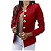 Dasongff Blazer Femme Chic Courte Deux Breasted Veste de Costume à Manches Longues Costume de Bureau Rétro Veste de Travail Bureau Affaires OL Cardigan Casual Manteau Blousons