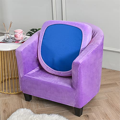 Funda de sofá extraíble de terciopelo morado claro para solucionar manchas en tapizados 5
