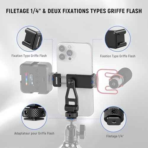 Support de trépied réglable pour téléphone idéal pour vlogging - 3