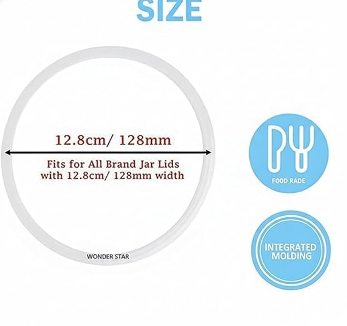 Image of WONDER STAR compatible preethi Silicone Gasket Set, Food-Grade Mixer Grinder Sealing Rings, Pack of 3 Sizes (8.5cm, 11cm, 12.8cm), Compatible with Preethi for Eco Twin, Eco Plus and Blue Leaf Mixers