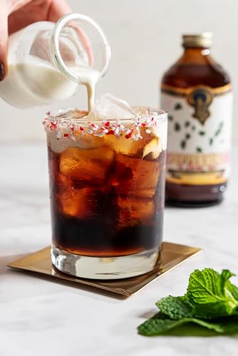 Image of Portland Syrups Peppermint Syrup for Lattes, Coffee & Mocktails - Organic Cane Sugar & Peppermint for Hot Cocoa & Holiday Recipes - Rich Flavor & Whole Ingredients - 12 oz, 12-24 Servings (Pack of 1)