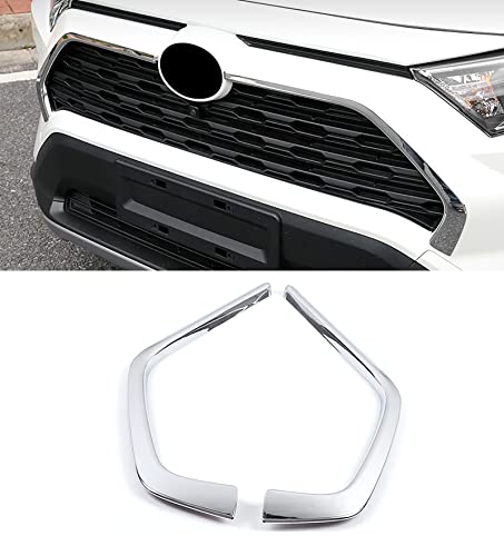 KELEIMAI トヨタ RAV4 50系 フロント下部グリル フィン ガーニッシュ フロントグリルガーニッシュ カーアクセサリ 外装パーツ ABS製 2P左右 新型 RAV4 2019年〜XA50系【クロームメッキ】