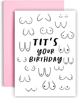 Huxters Birthday Cards for Her - Funny A5 Card - Gifts for Women Her Friends - Best Friend Birthday Card for her friends female - Cocktails and Fun - A5 (Tits)
