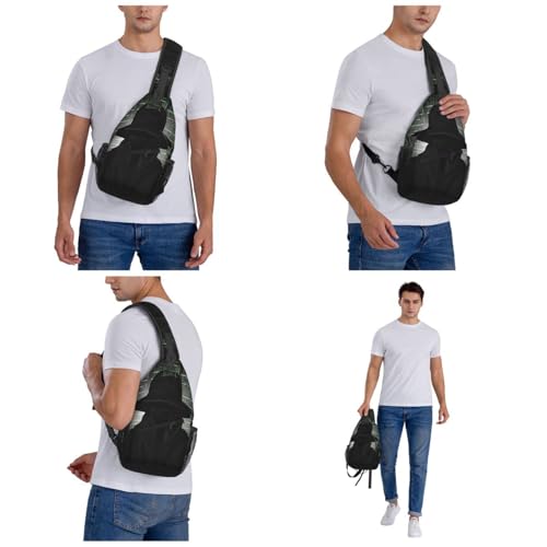 Bolso Crossbody tipo Sling para Trekking Negro miniatura 7