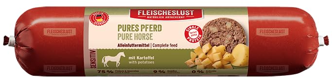 Fleischeslust Pures Pferd mit Kartoffel Sensitiv Wurst (1 x 800 Gramm)