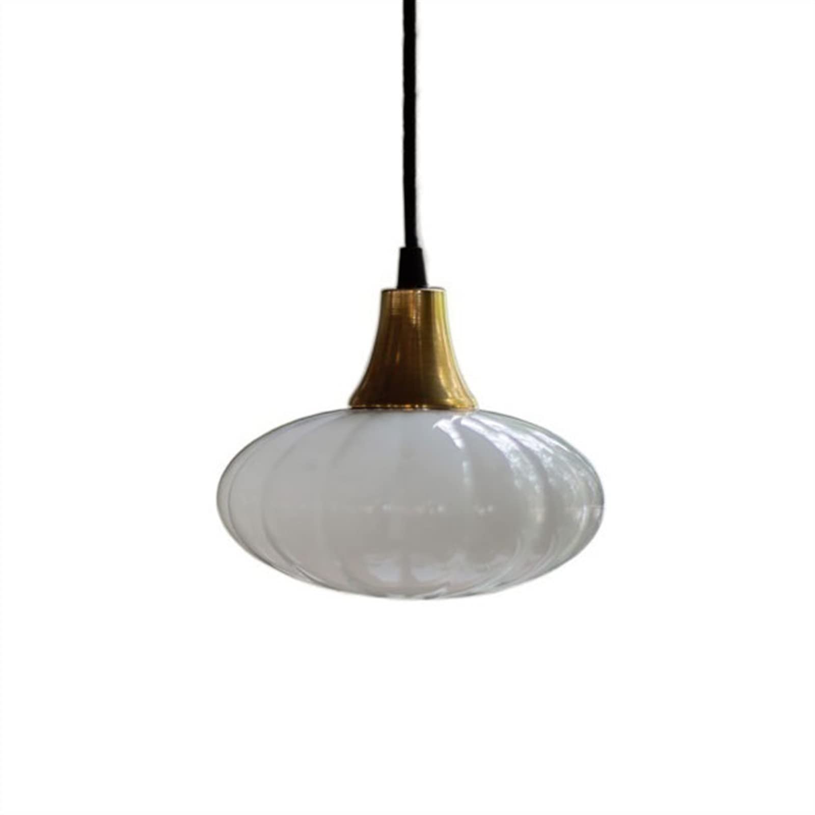 Yinj9562fg Chandeliers Creative Pumpkin Shaped Chandelier Simple and Fashionable White Jade Glass Lighting Fixtures Restaurant Bar Table Lamp Living Room