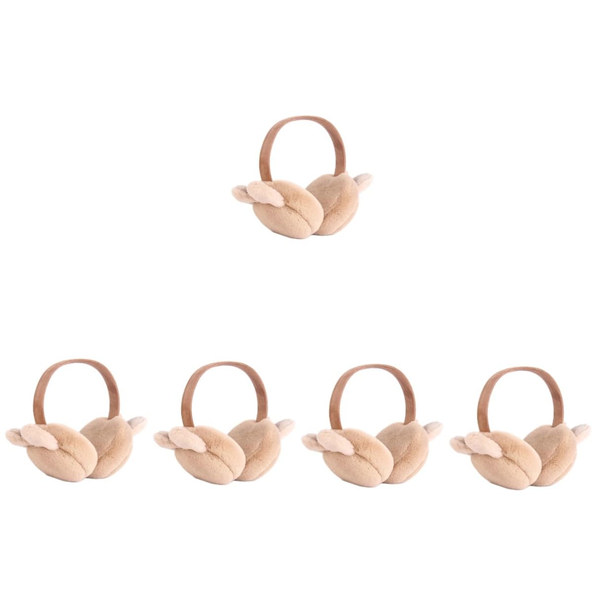 SOIMISS 5stücke Winter Ohrenschützer Mit Faltbarem Design Und Kuscheligem Kunstfell Süße Bunny Ohren Earmuffs Für Damen Skifahren Wandern Für Alltag