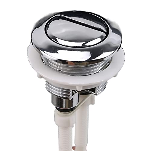 Bouton poussoir de chasse d'eau pour toilettes - Double bouton poussoir pour réservoir d'eau de toilette - 38 mm de long