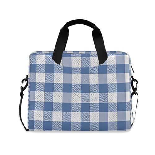 Maletín portátil para laptop 15.6" azul a cuadros