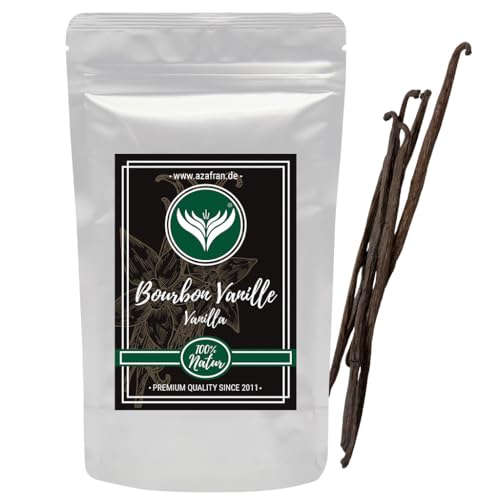Preisvergleich Produktbild Azafran Bourbon Vanilleschoten (Vanillestangen ganz), echte Vanille Schoten 14-16cm aus Madagaskar 25 Stk