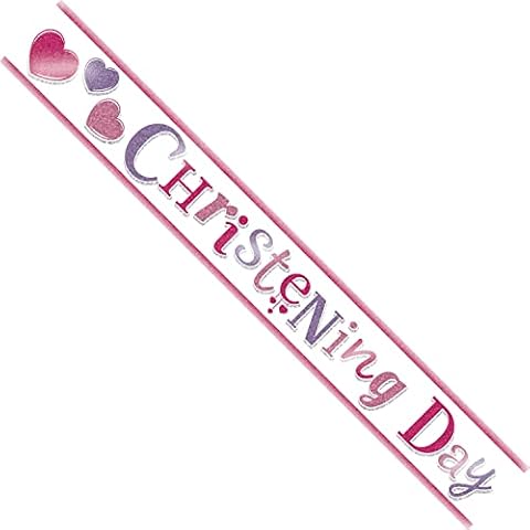 Pink Star Holographic Birthday Banner Cover