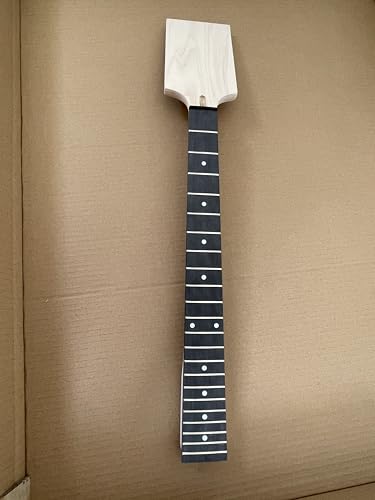 Electric Guitar Neck, 22 Fret 25.5 inch Maple Neck Rosewood Fretboard Unfinished Guitar Parts Replacement Nut 43mm