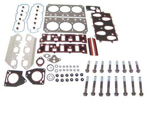 Image of DNJ HGB3186 Engine Cylinder Head Gasket Set with Head Bolt Kit, Complete Repair Set for 1997-2002 Chevrolet Pontiac Camaro Firebird 3.8L V6 12V OHV 3800cc