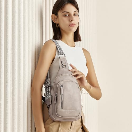 Image of CLUCI Crossbody Bags for Women Men,Leather Sling Bag Cross Body Backpack for Woman Gifts for Women Birthday Unique