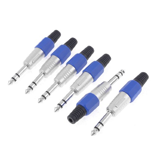 Adaptadores 6 Pzs con conector Jack 6.35mm macho miniatura 1