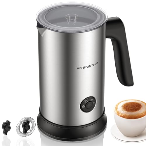 Keenstar Electric Milk Frother, Automatic 4-in-1 Milk Steamer Warm or Cold Foam...