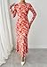 BTFBM Wedding Guest Dresses for Women Fall Fashion 2025 Bodycon Long Sleeve Boho Mesh Party Cocktail Floral Maxi Dress(Apricot Red Flower, Medium)