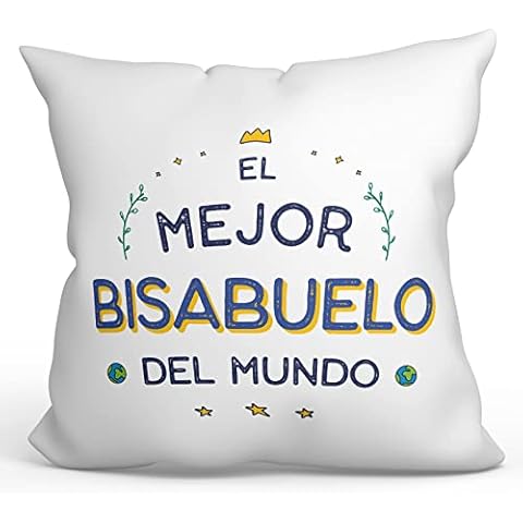 MUGFFINS Cojín 40x40 cm para BISABUELO Relleno Incluído Cover