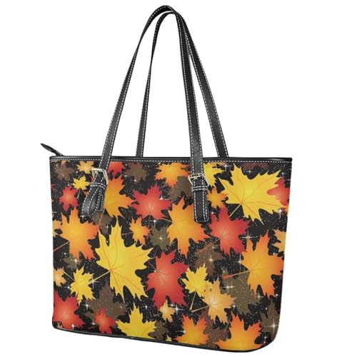 Leather Shoulder Bag for Women Medium Size Work Tote Bag with Zipper for Women Waterproof Handbag Top Handle Purse3