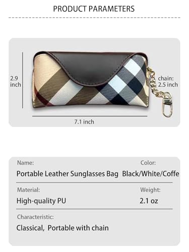 Image of kytasryl Soft Leather Sunglasses Bag,Travel Sunglass Holder Eyeglass Case Portable Slim Sunglasses Pouch