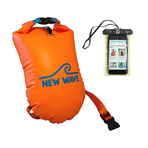 New Wave Swim Buoy 20L TPU Orange and Phone Pouch Bundle miniatura 1