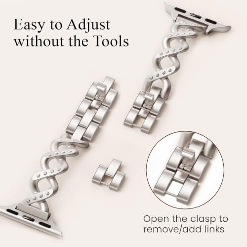 STIROLL Slim Metal Bands Compatible with Apple Watch Strap for Women by STIROLL - Used condition - Image 5