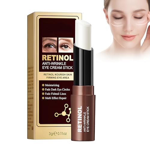 Crema de Ojos Con Retinol, Contorno De Ojos Antiarrugas Mujer, Crema Anti Ojeras y Bolsas, Reduce Arrugas y la Hinchazón, Firmeza, Hidratante Antiarrugas 3ml