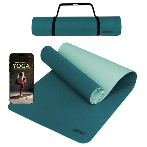 ALPIDEX Yogamatte rutschfest 190 x 61 x 0.6 cm | 190 x 90 x 0.6 cm E-Book...