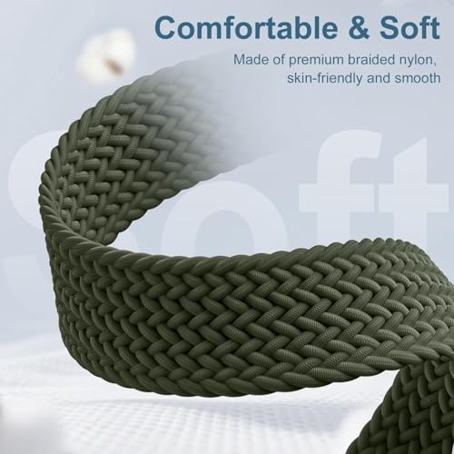 Image of VEMIGON Nylon Braided Magnetic Band Compatible with Samsung Galaxy Watch 8 /8 Classic, Elastic Fabric One Click No Gap Sport Strap for Galaxy Watch 8 40mm 44mm /8 Classic 46mm