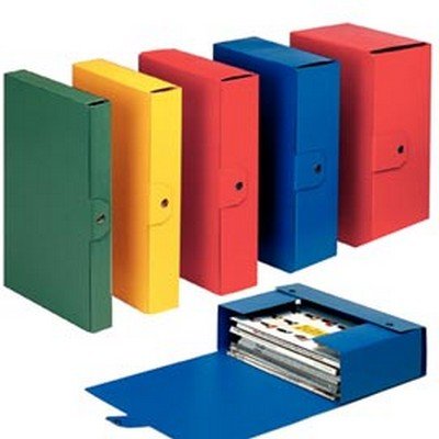 Cartelle Progetti Esselte EUROBOX - 5 Pezzi Rosse, 25x35 Cm, Dorso 10 Cm, Per Archiviazione - Foto 2