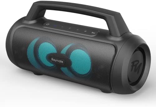 Raymate Bluetooth Speakers, Portable Wireless Speaker with 60W Stereo Sound, M8 Pro Waterproof Outdoor Speaker with LED Light, Bluetooth 5.3, Portable Speaker for Outdoor Party Beach Camping