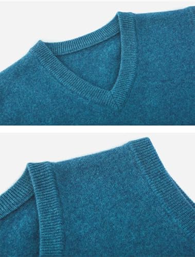 Men's 100% Pure Cashmere V-Neck Sleeveless Vest Classic Pullover Knitted Waistcoat Sweater Cardigans Tank Tops3